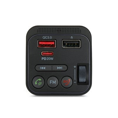 Monster Wireless FM Transmitter with 20Watt USB-C and 3D Surround Sound: Bluetooth Car Accessory, Black, Lifetime Warranty