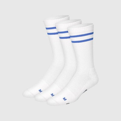 Hanes Premium Men's Compression Crew Socks 3pk - White 6-12