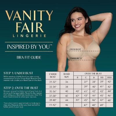 Vanity Fair Women's Smoothing Underwire Strapless Bra 40DD