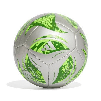 Adidas MLS Size 5 Club Sports Ball - Silver: TPU Shell, Butyl Bladder, All Ages