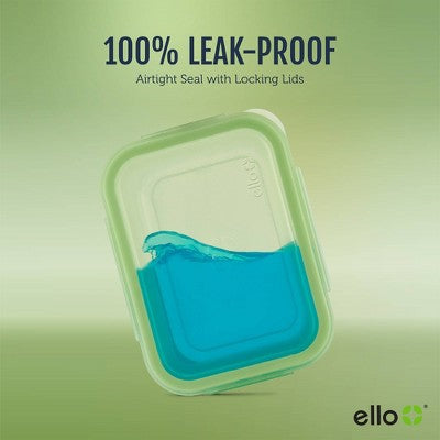 Ello 10pc Snap and Nest Meal Prep Food Storage Containers Green