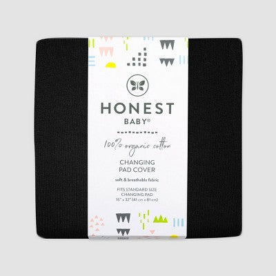 Honest Baby Organic Cotton Changing Pad Cover - Black