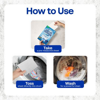 Earth Breeze Fresh Scent Laundry Detergent Sheets - 60 Loads: Hypoallergenic, Vegan, Concentrated, High Efficiency
