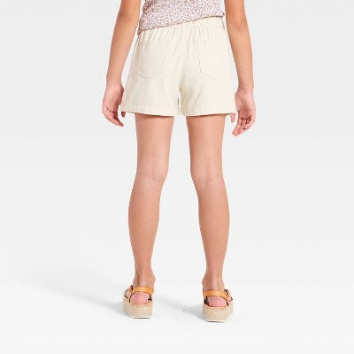 Girls' Woven Pull-On Shorts - Cat & Jack Light Beige XXL