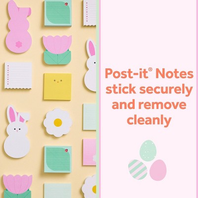 Post-it 2pk 3"x3" Hoppy Notes Yellow Chick and Eggs Square Sticky Note Pads 50 Sheets Each