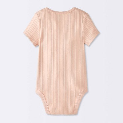 Baby Girls' 4pk Floral Bodysuits - Cloud Island Peach/Pink 6-9M