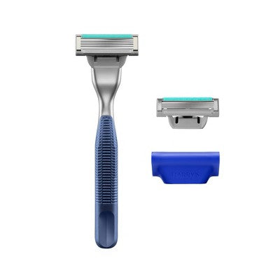 Harry's Plus Men's Razor Handle with 2 Razor Blade Cartridges - Tide