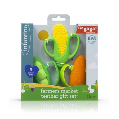 Infantino Go Gaga! Farmer's Market Teethers Gift Set - 3ct