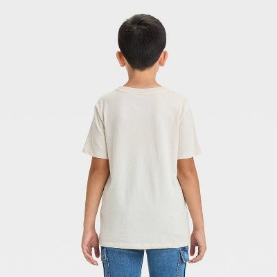 Boys Short Sleeve Smore Moose Graphic T-Shirt Cat & Jack Beige L