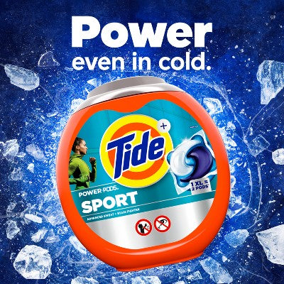 Tide Sport Power Pods HE Compatible Febreze Odor Eliminator Laundry Detergent Soap Pacs - 45ct