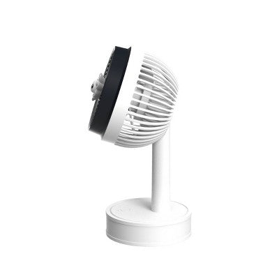 Gems Portable Desk Fan - White: Rechargeable Small Desktop Fan with USB Cable