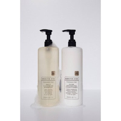 Kristin Ess Fragrance Free Shine Enhancing Conditioner for Moisture + Hydration, Vegan - 33.8 fl oz