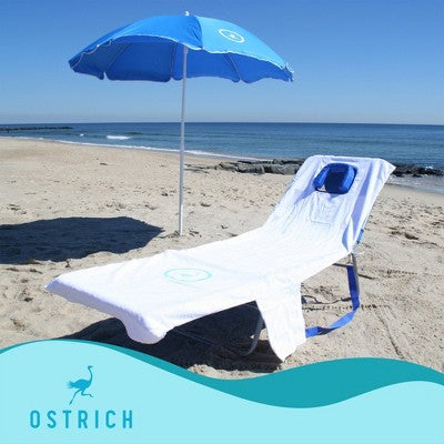 Ostrich 72" x 22" Chaise Lounge Portable Lightweight Reclining Lounger, Outdoor Patio Beach Lawn Camping Pool Tanning Chair, Red