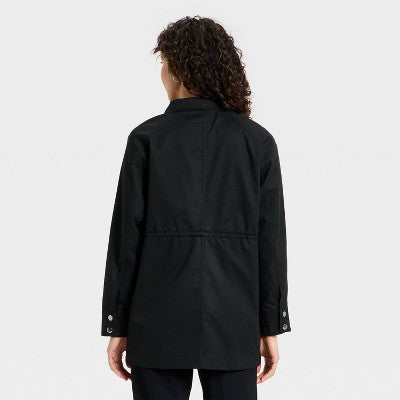 Women's Femme Anorak Jacket - A New Day Black S