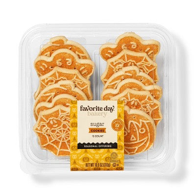 Halloween Shaped Shortbread Cookies - 10.9oz - Favorite Day