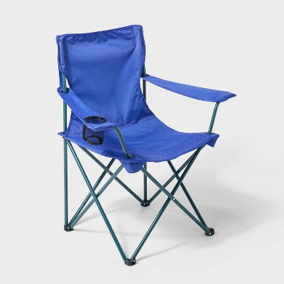 Basic Folding Outdoor Portable Camping Chair Blue - All In Motion (LOCAL PICKUP ONLY)