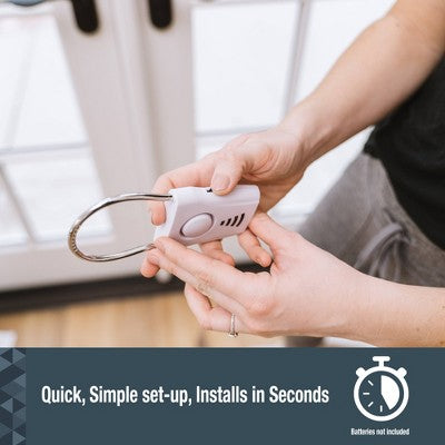 Sabre Door Handle Alarm: Portable Home Security Sensor, Battery Operated, Alerts on Forced Entry, No Assembly Required