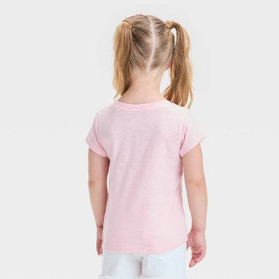 Toddler Girls' Rose Princess Graphic T-Shirt - Rose Pink 4T
