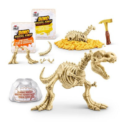 Robo Alive Fossil Find Amber Adventure by ZURU: Dinosaur Figure Playset with 6 Pieces