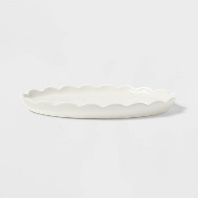 New Traditional Ceramic Bath Tray - Threshold