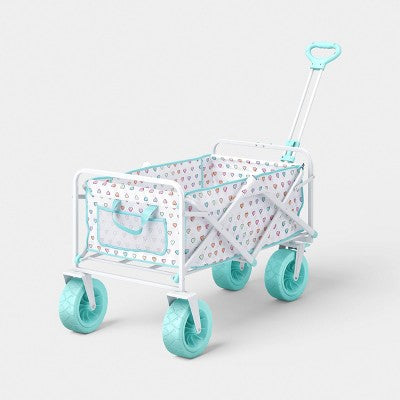 Disco Hearts Wave Collapsible Beach Wagon White/Teal - Roller Rabbit x Target (LOCAL PICKUP ONLY)