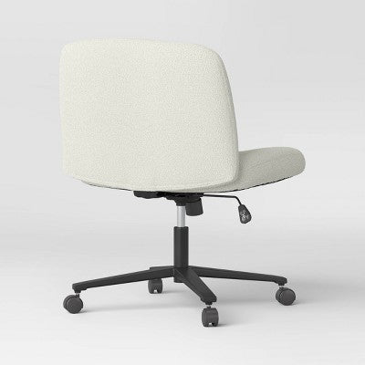 Upholstered Criss Cross Armless Office Chair with Metal Swivel Base - Room Essentials (LOCAL PICKUP ONLY)