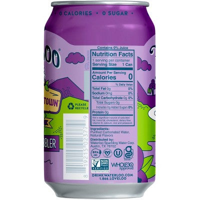 Waterloo Sparkling Water Huckleberry Cobbler Sparkling Water - 8pk/12 fl oz Cans