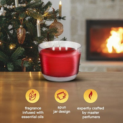 Glade 3 Wick Fall Candle in Glass Jar - Warm Apple & Spices - 6.8oz