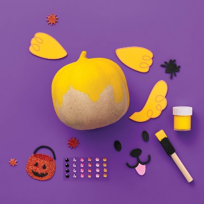 Halloween Craft Embellished Paper Mache Dog Pumpkin Painting Kit - Mondo Llama