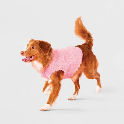 Pink Eyelash Dog Sweater - Boots & Barkley M