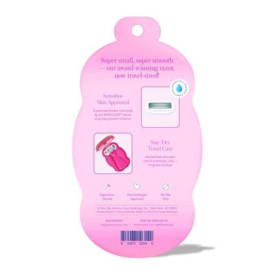 Athena Club Mini Razor - Trial Size - Super Pink: 5 Blades, Whole Body, Package Quantity 1