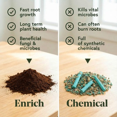 WE THE WILD Enrich Powder Slow-Release Organic Soil Amendment & Plant Food for Houseplants 8.8 oz