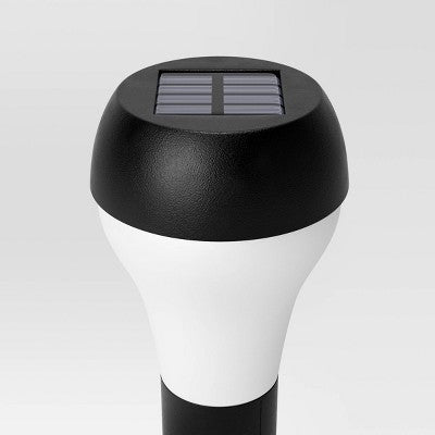 6pk Round Solar LED Outdoor Path Lights Matte Black - Room Essentials: Weather-Resistant, Automatic Lighting, Integrated Bulb