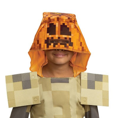 Kids' Minecraft Hooded Halloween Costume Jumpsuit Classic Husk Jack O'Lantern 4-6