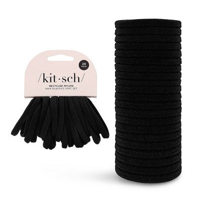 Kitsch Eco-friendly Nylon Elastics - 20pk - Black
