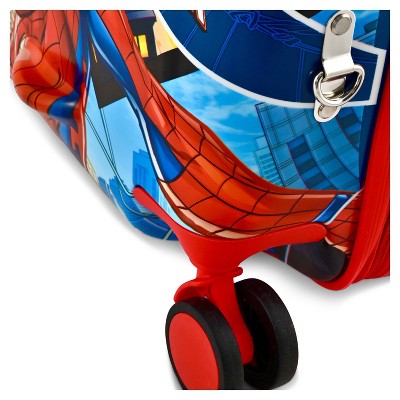 Marvel Kids' Spider-Man Hardside Carry On Ride-On Suitcase