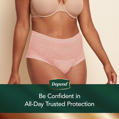 Depend Silhouette Underwear for Women - Maximum Absorbency - L - Pink - 12ct
