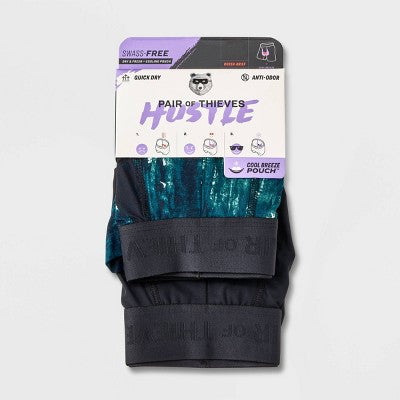 Pair of Thieves Men's Abstract Print Hustle Boxer Briefs 2pk - Green M