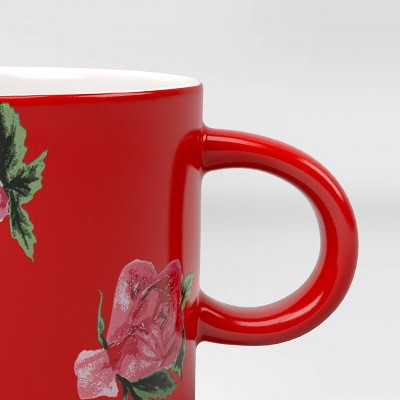 16 fl oz Stoneware You are Loved Rose Print Mug - Threshold