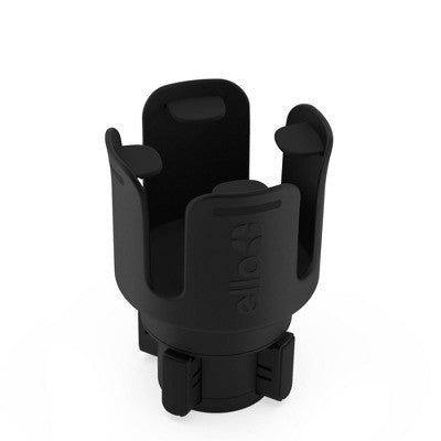 Ello Adjustable Car Cup Adapter: Fits Water Bottles in Cup Holders, Dishwasher-Safe, Black