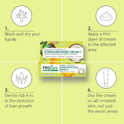 Procure Hydrocortisone with Calendula Cream 1 oz, Maximum Strength Itch Relief with Botanical Support to Soothe Red, Irritated Skin