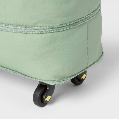 Collapsible Rolling Tote Green - Brightroom