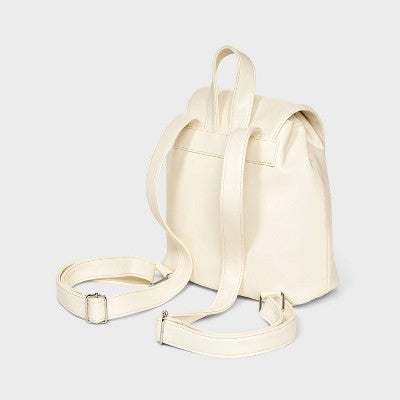 Kids' 8.5" Butterfly Faux Leather Mini Backpack - art class White