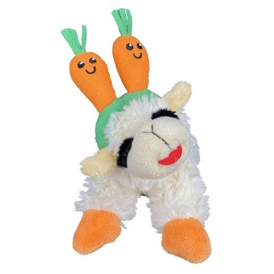 Multipet Lamb Chop with Carrot Headband Interactive Plush Dog Toy