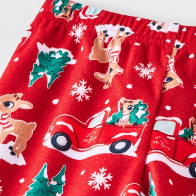 Toddler 2pc Rudolph Christmas Pajama Set - Red 5T