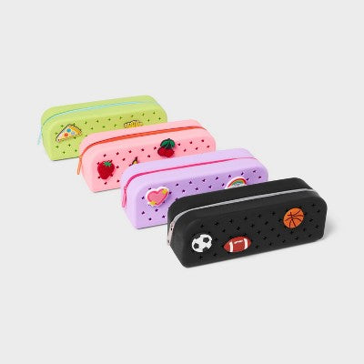 Silicone Charm Pencil Pouch Black - up&up
