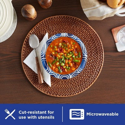 Dixie Ultra Dinner Disposable Paper Bowls - 56ct/20oz: Abstract Pattern, Round Shape