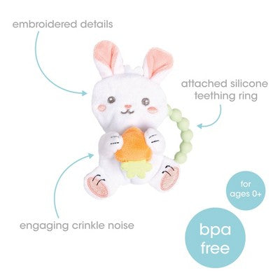 Pearhead Crinkle Bunny Teether