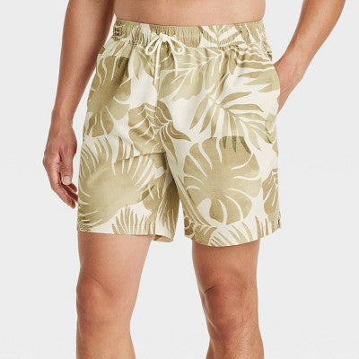 Men's 7" Swim Trunks - Goodfellow & Co White L