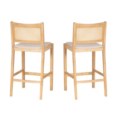 Powell Set of 2 Bessie Cane Barstools Natural (LOCAL PICKUP ONLY)